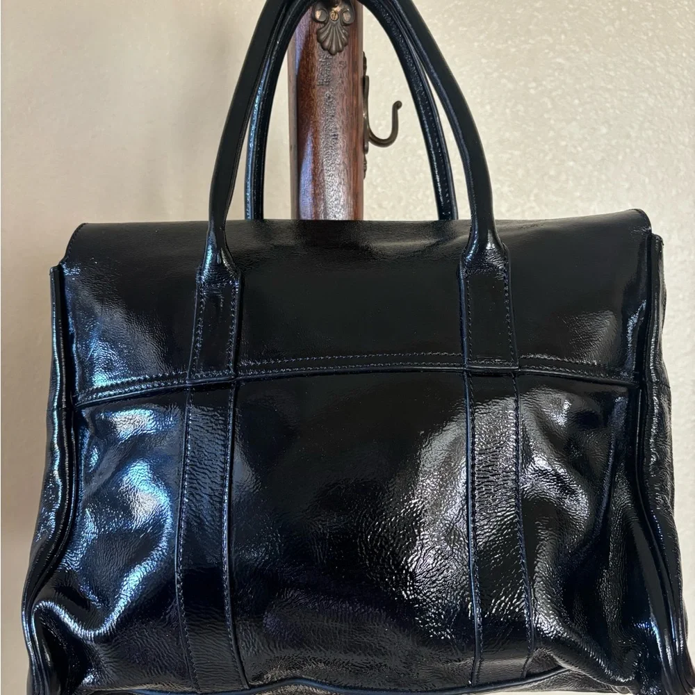 Mulberry Glossy Black Satchel purse - Picture 2 of 12
